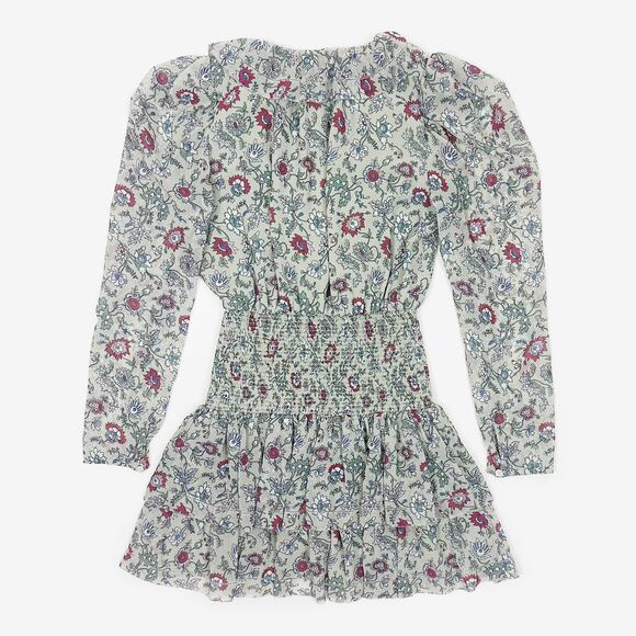 Aritzia Wilfred Poem Tiered Mini Dress Extra Small Floral Boho Cottage Soft Girl - Picture 6 of 12